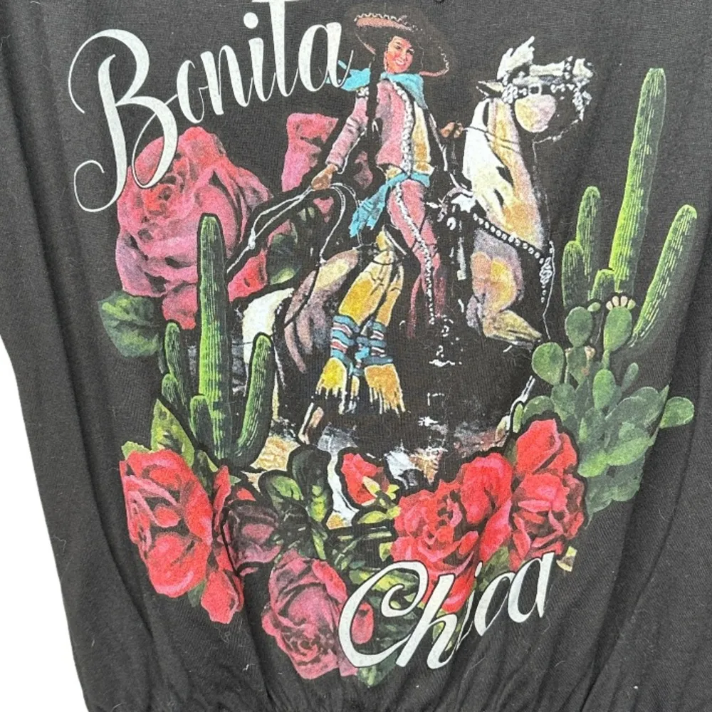 Rodeo Quincy Black Shirt Size M - Image 2