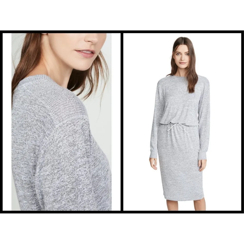 💕RAG & BONE💕 Avryl Long Sleeve Midi Sweater Dress Light Heather Gray Medium M - Image 8