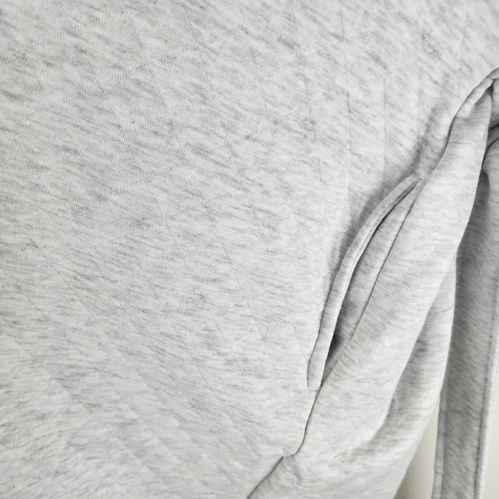 NWT Daydream by Berkshire Quilted Robe Light Grey Pockets Cotton Blend Size L Size L - Image 9