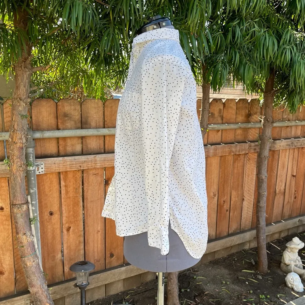 Madewell Oversized Ex-Boyfriend Shirt in Dot Scatter - Image 3