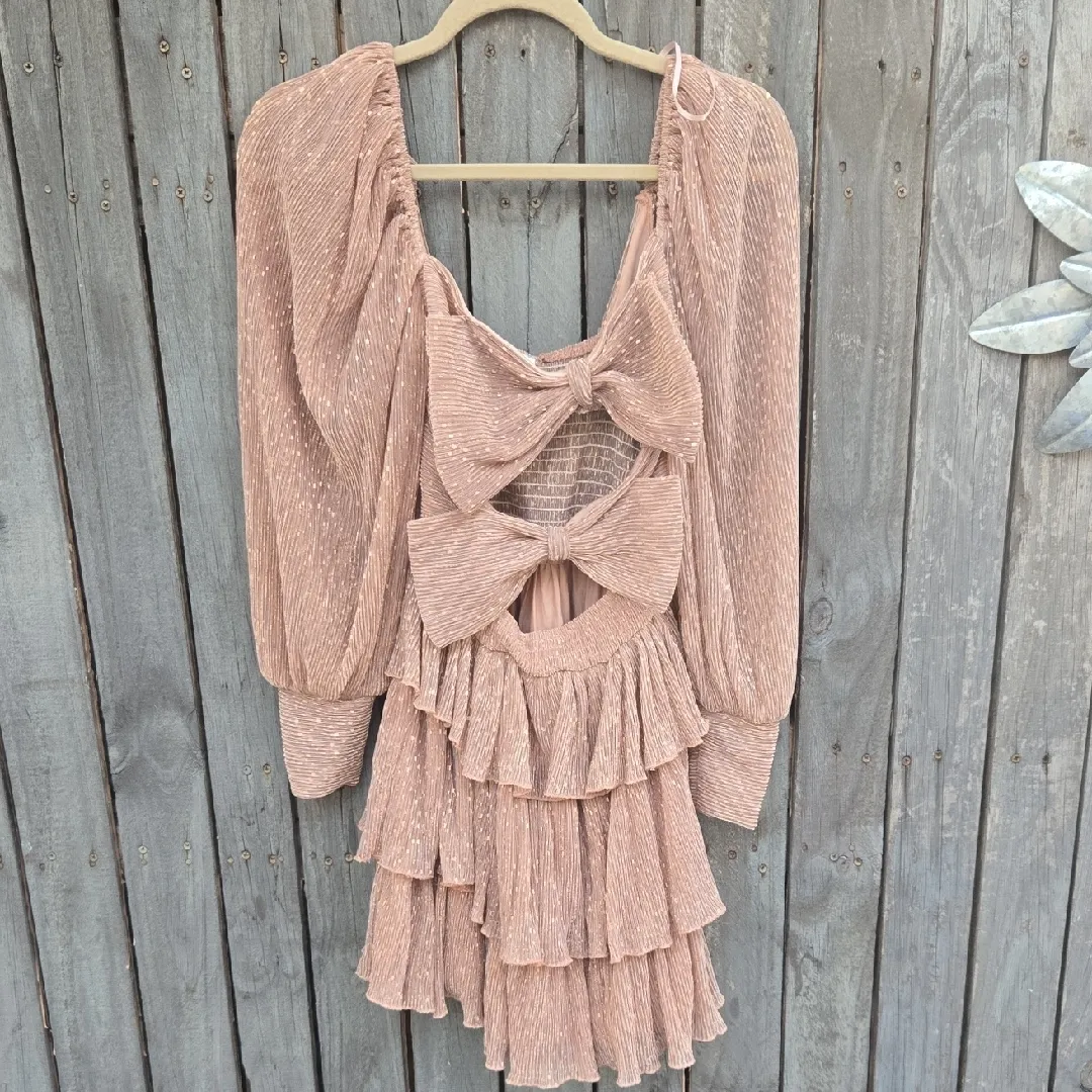 Caylo Ruffled Dress Pink - Image 3