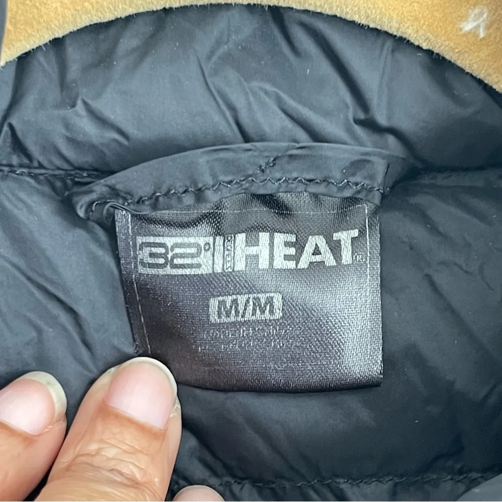 32 DEGREES HEAT | Black Polyester Filled Puffer Vest Sz M - Image 6