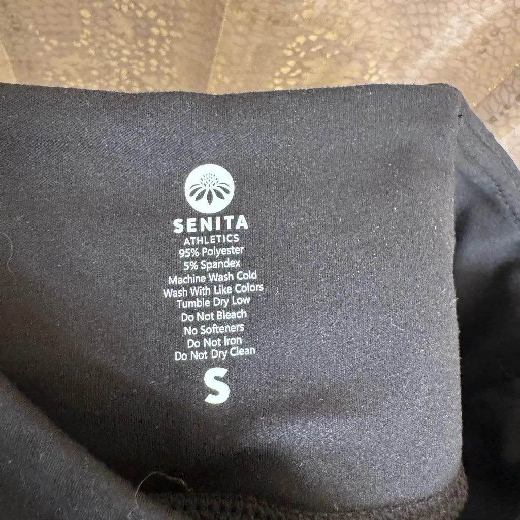 Senita Athletics Black Speed Shorts Built In Brief Size Small - Image 3