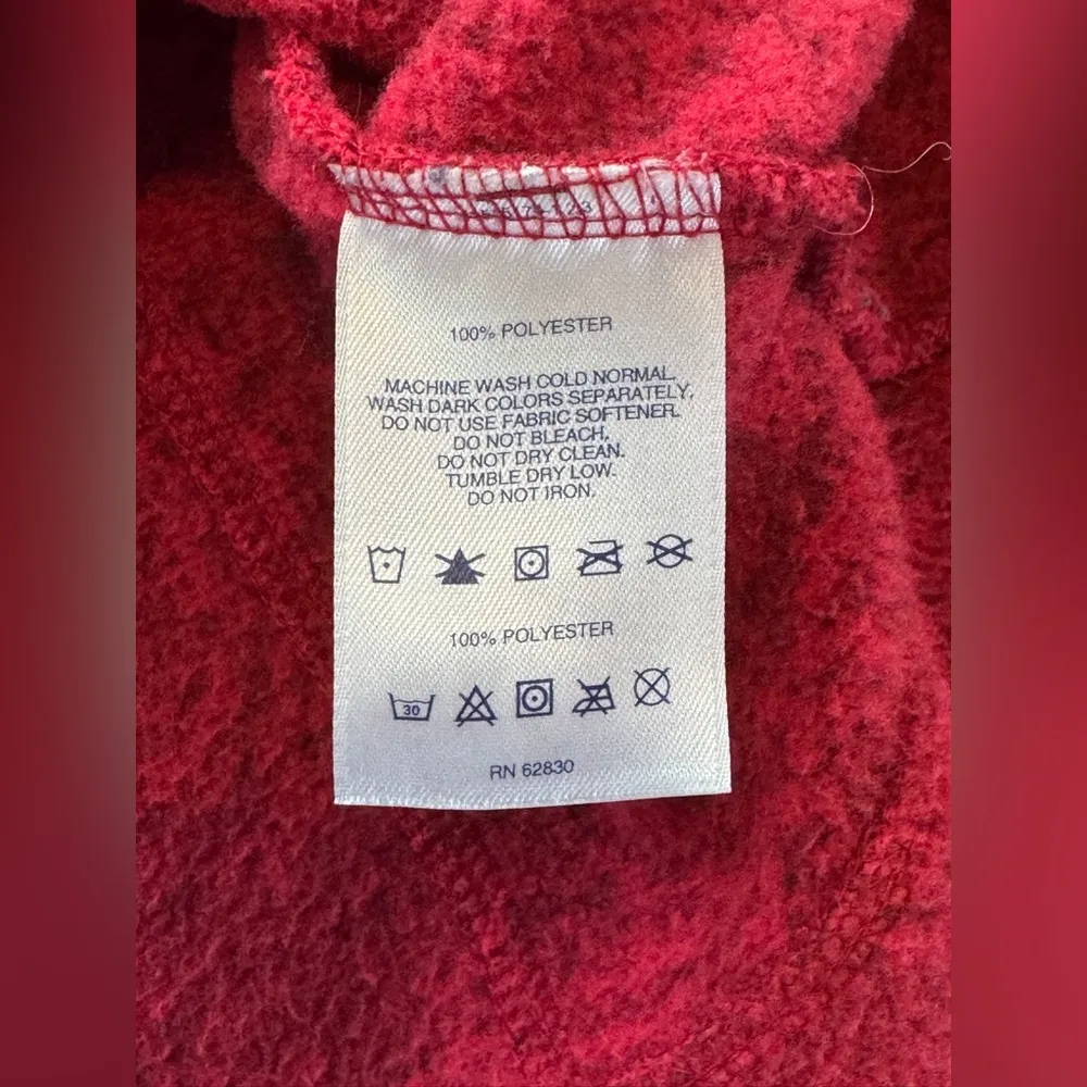 Lands’ End Women’s Sweater Half Zip Pullover Medium Red Pink Heathered - Image 6