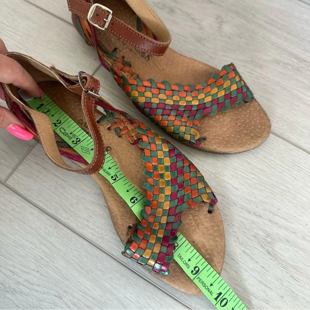 Calza Hortegas Mexican Huarache Sandals Handwoven Aztec Southwestern Leather 7 - Image 8
