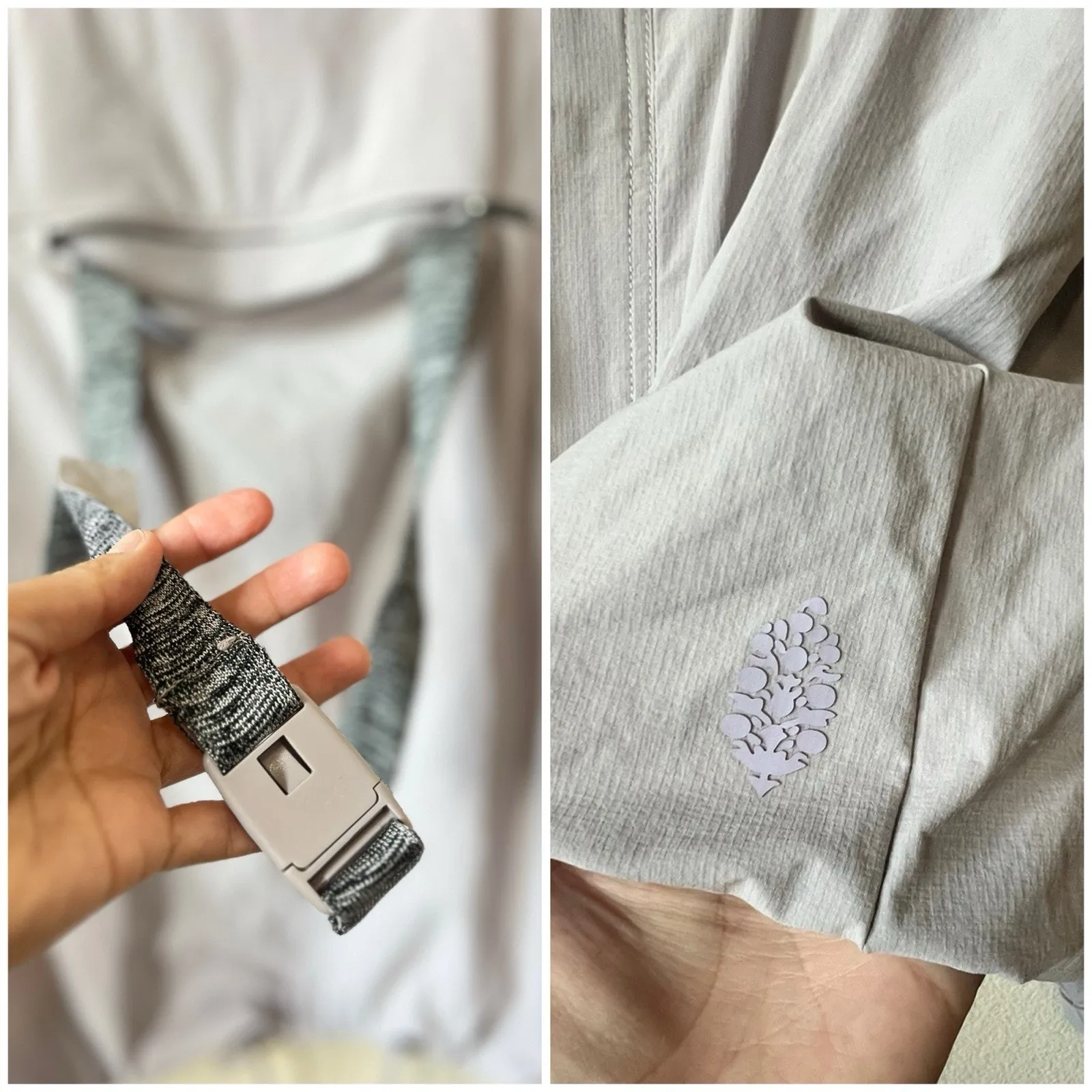 Free People Movement Lightweight Utility Jacket Women’s L Gray Lavender Zip Up Purple Size L - Image 14