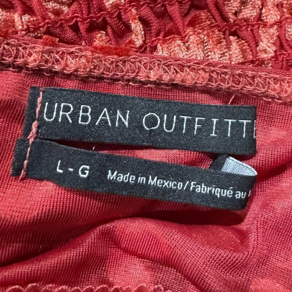 Urban Outfitters Emma Velvet Smocked Tank Top Women’s Large - Image 4