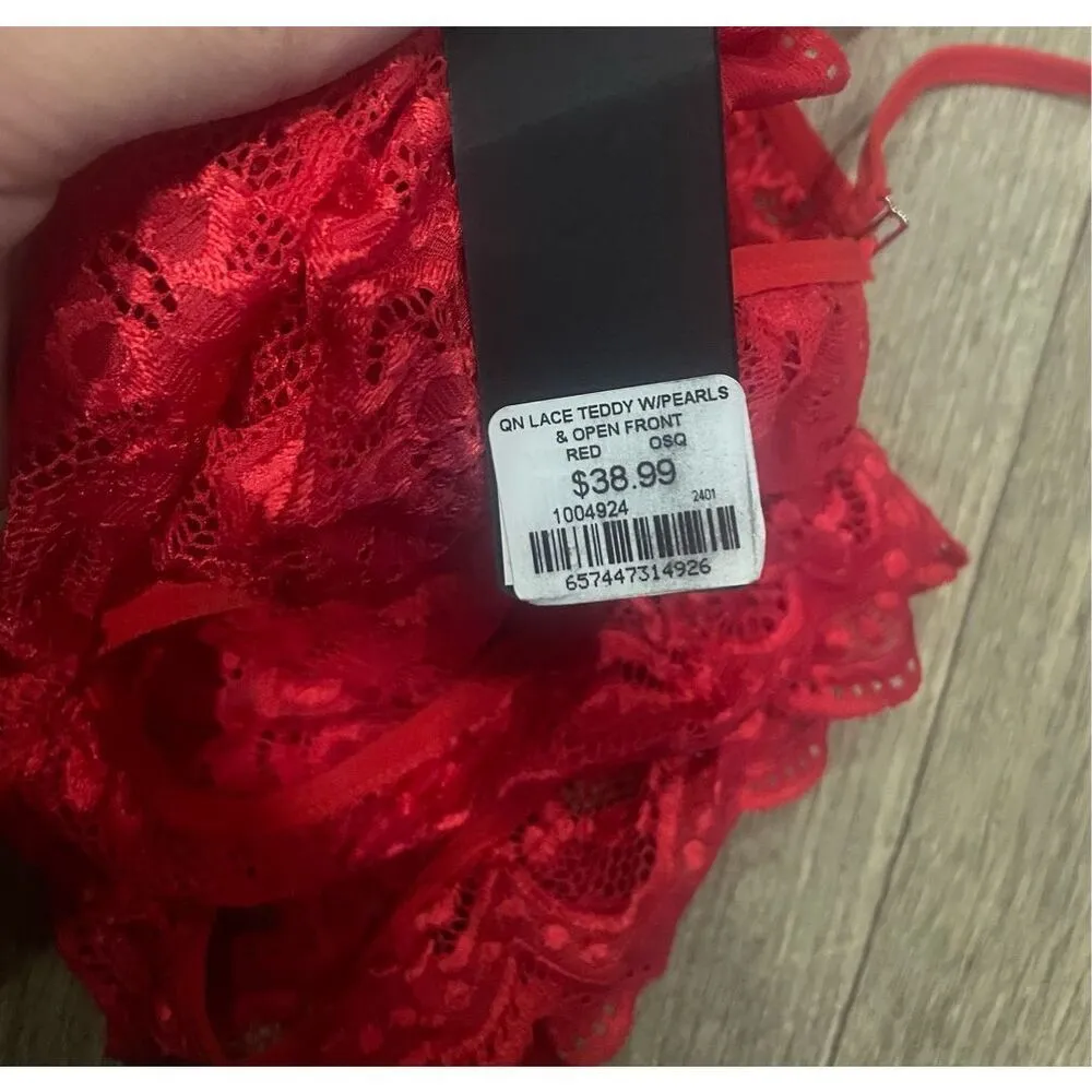 Sexy is for Every Body Red Lacey Teddy Medium New - Image 3