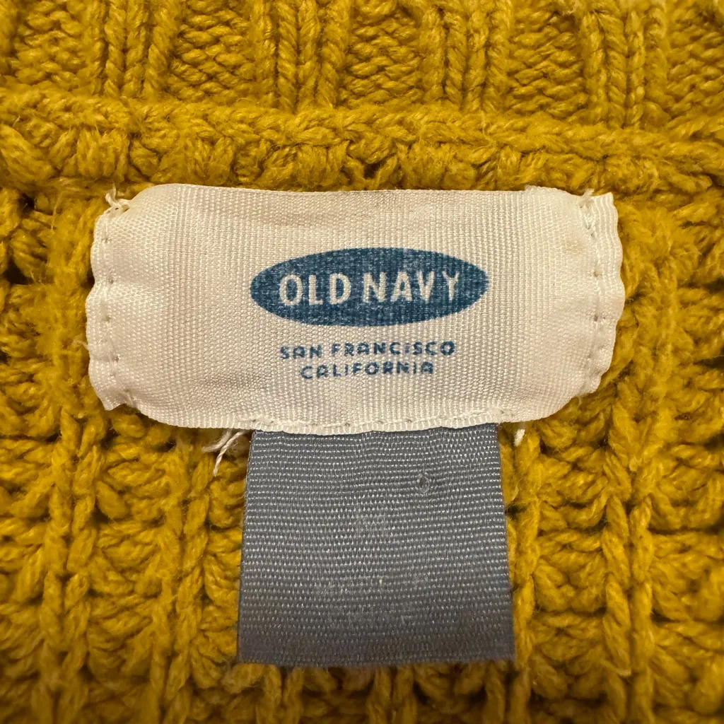 Mustard Yellow Women's Old Navy Crop Top Sweater - Image 3