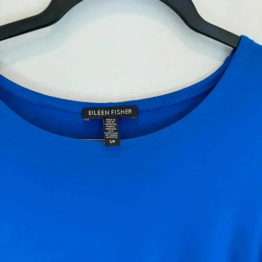 Eileen Fisher Lightweight Viscose Jersey Jewel Neck Tunic, Catalina, SP - Image 5