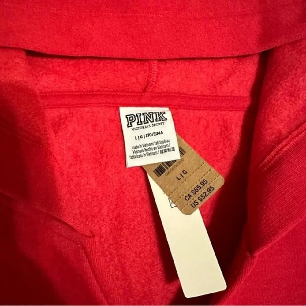 PINK Victoria secret FLEECE CROPPED CINCHED CAMPUS HOODIE - Image 2