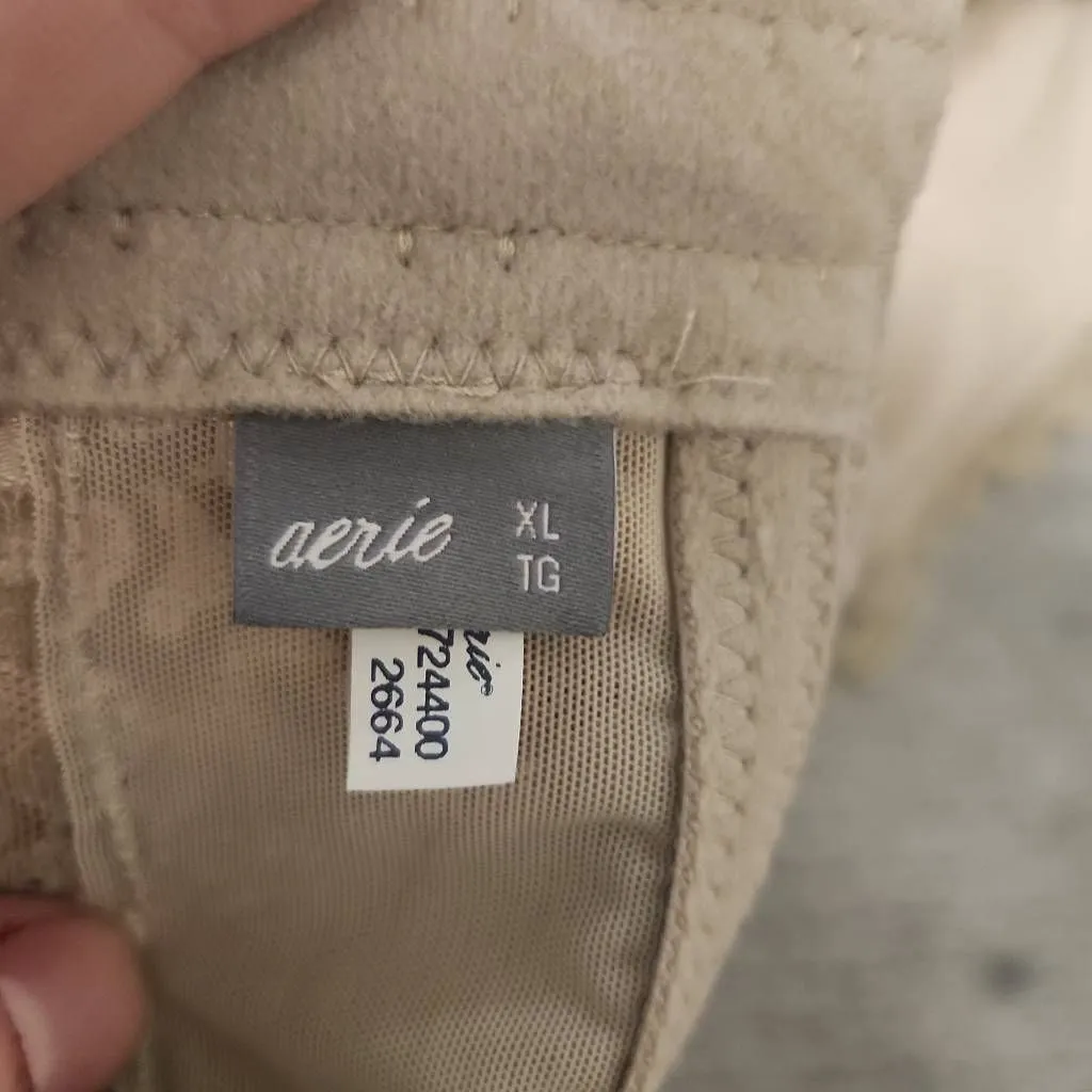 American Eagle Outfitters Aerie Bralette Beige Lace Size XL Bra - Image 3