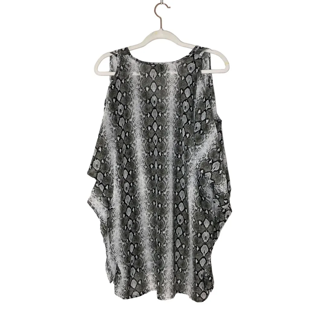 Show Me Your MuMu Peta-boo Tunic Size Medium Snake Water Moccasin V Neck Sz M - Image 4