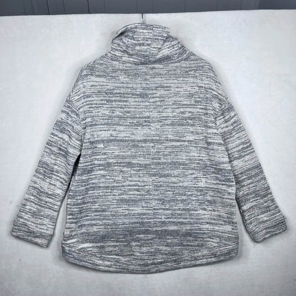 Anthropologie Saturday/Sunday Gray Spacedye Oversized Turtle Neck Sweater Large - Image 7