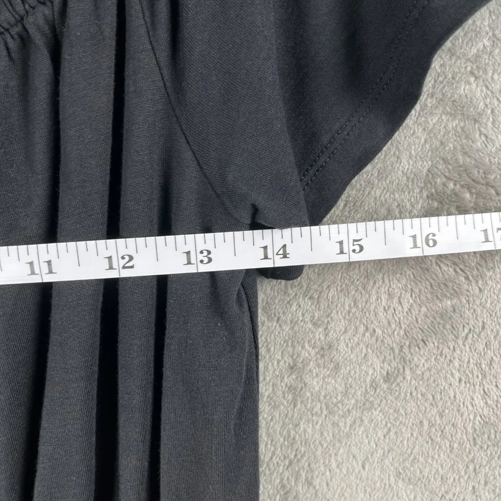 Old Navy Off Shoulder Midi Dress Women’s Small Black Ruffle Hem Bohemian Resort - Image 7