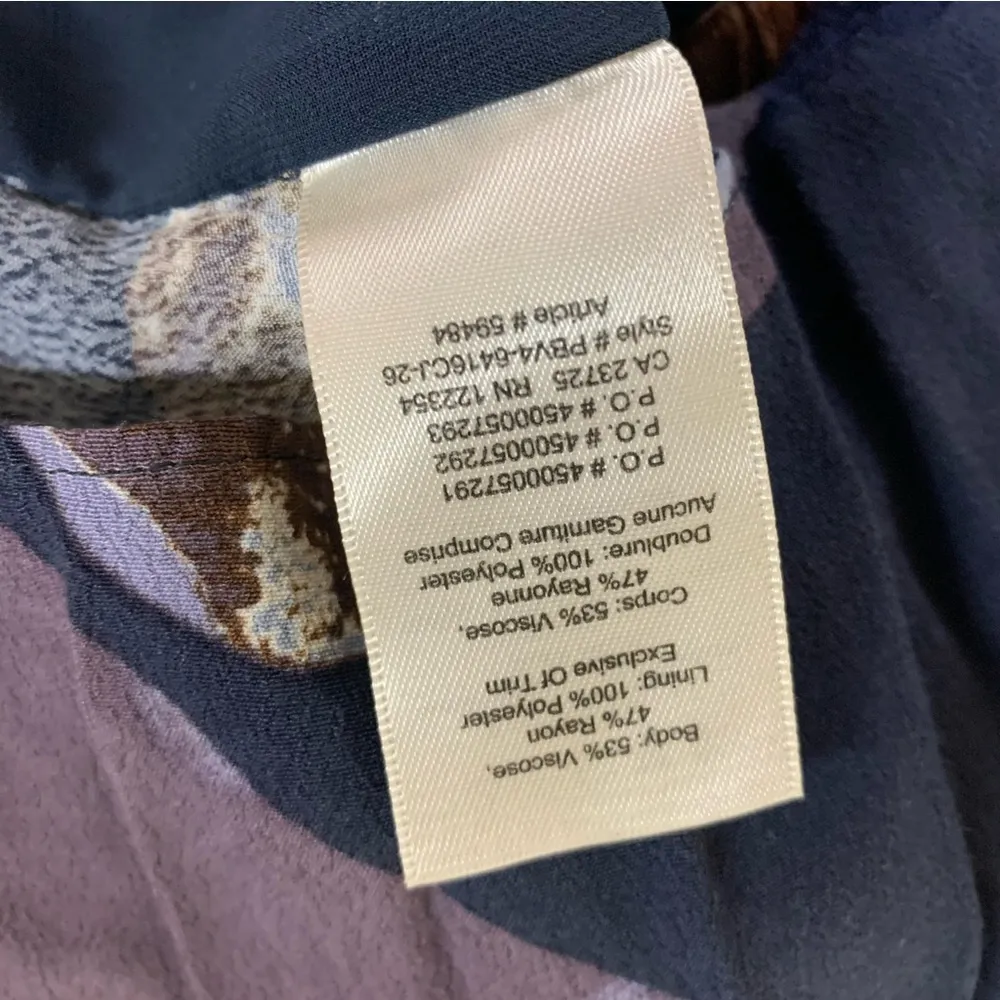 Wilfred Abstract Print Drawstring Shorts S Boho Lightweight Vacation Casual - Image 5