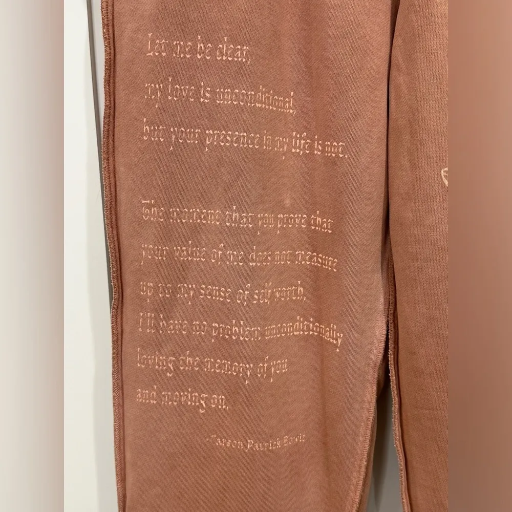 Boys Lie X Ariel Caught Blushing Ombré Sweatpants Pink Angel Wings Large Lounge - Image 8