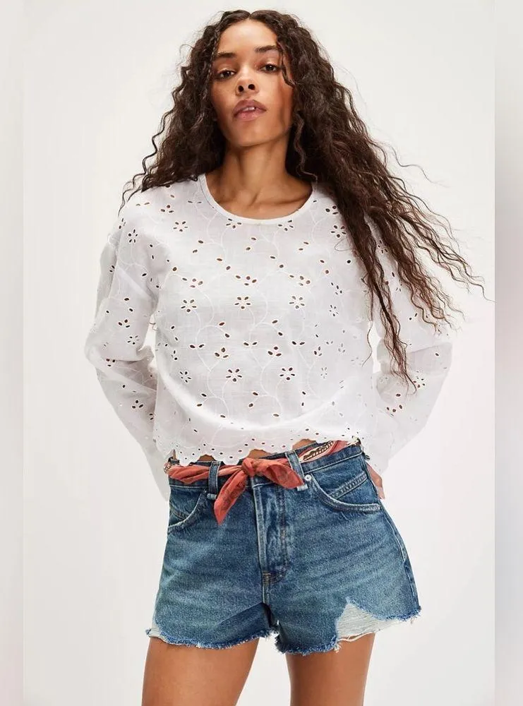 Free People We The Free Now Or Never Denim Shorts - Image 3