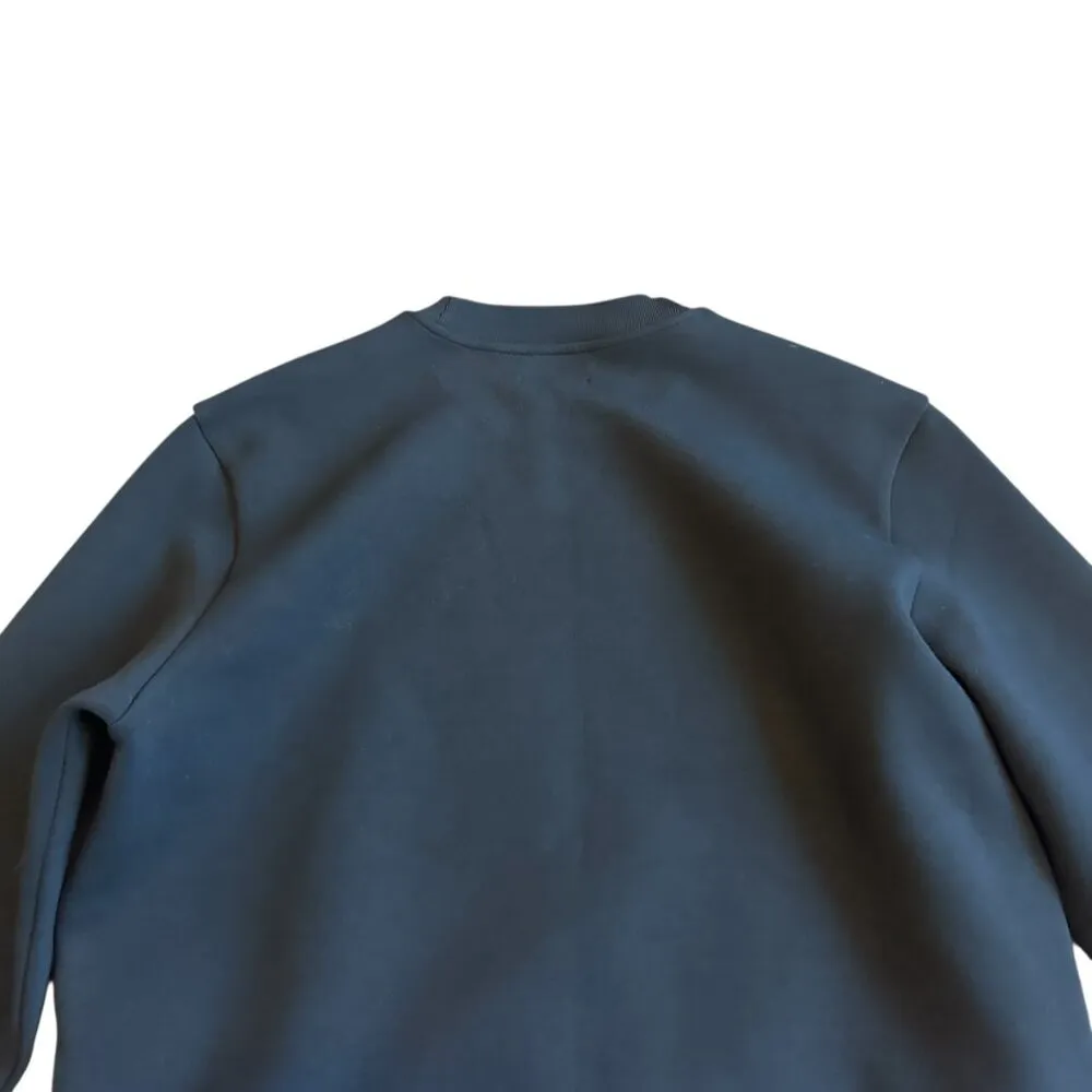 COS Relaxed Fit Pullover Sweater Sweat Shirt Color Block Blue Black Size Small - Image 8