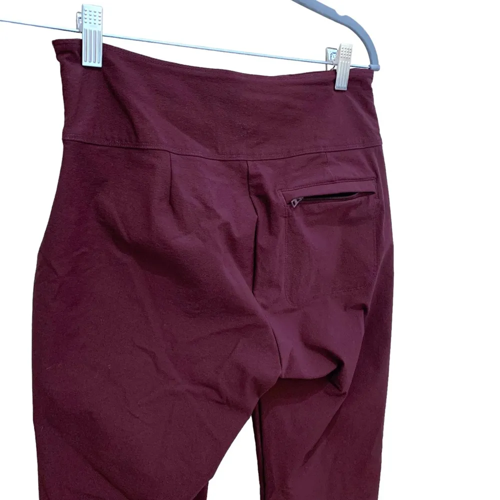 Athleta 6 Wander skinny stash pant in maroon wine red burgundy cigarette jegging - Image 13