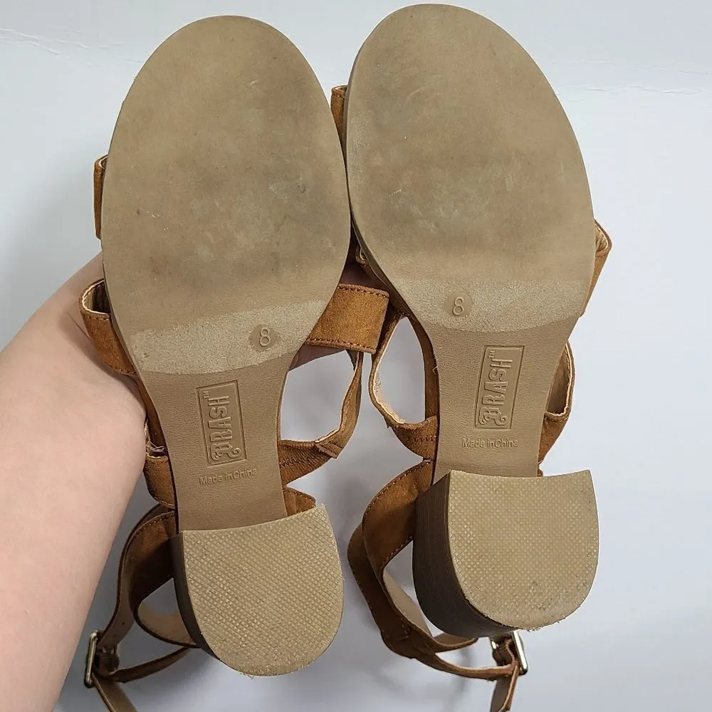Brash Block Heel Brown Sandals Size 8‎ - Image 11