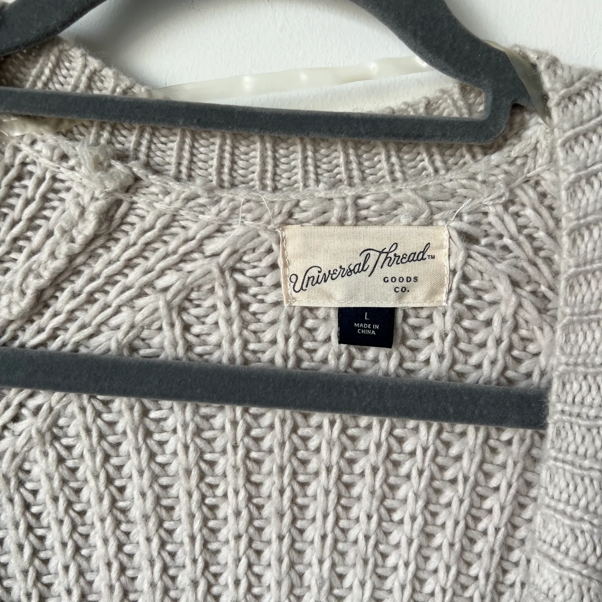 Universal Thread Universal Threads Beige Knitted Chunky Open Cardigan - Image 2