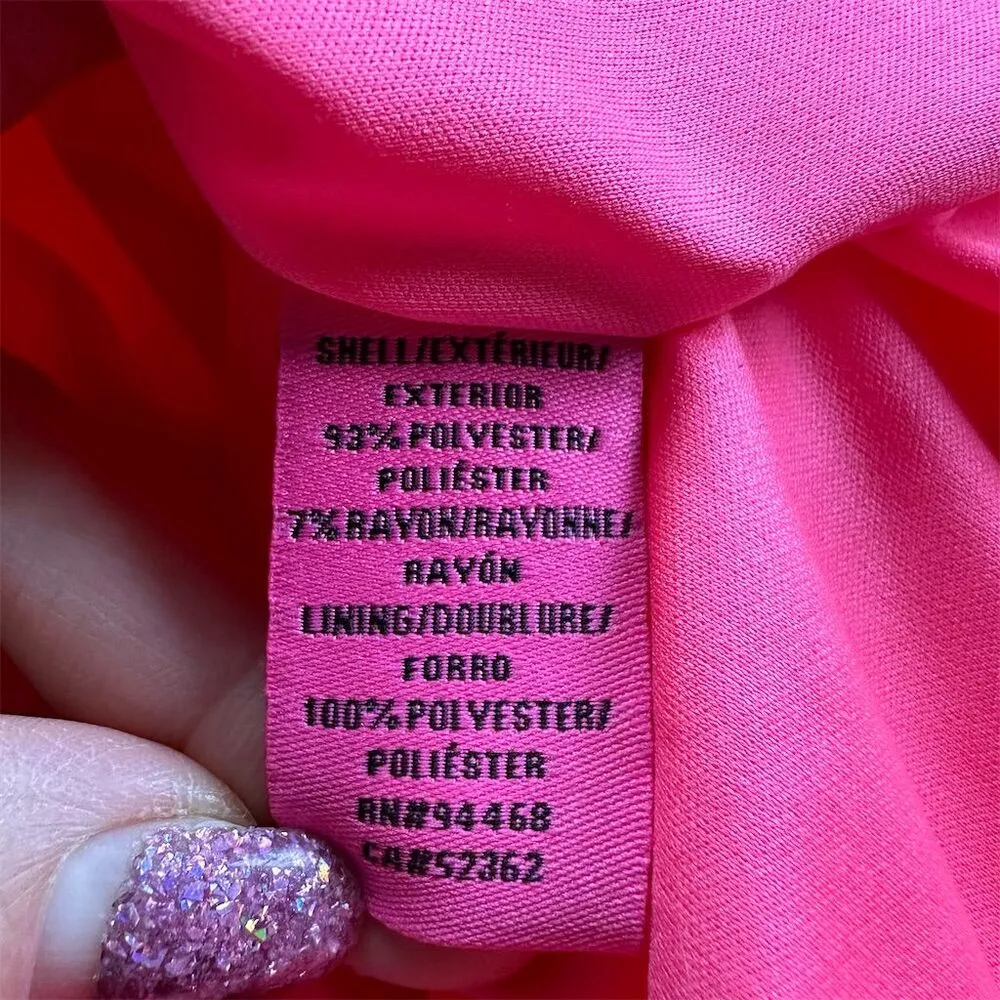 Betsey Johnson Women's Pink Jacquard Structured Mini A-Line Dress Size 4 Tweed - Image 7