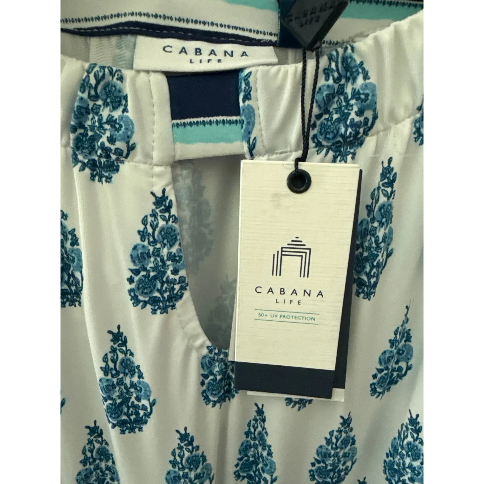 Cabana Life Delray Coverluxe‎ Pockets Tie Waist Maxi Dress Blue Size Large - Image 11