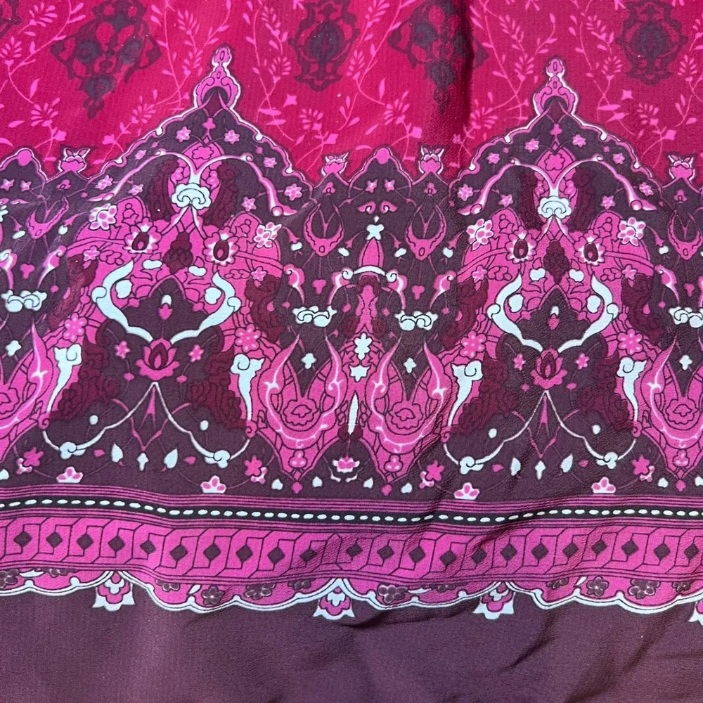 Jonathan Martin Vintage Y2K Babydoll Dress Womens 7 Red Floral Spaghetti Strap - Image 6