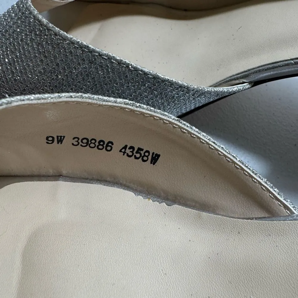 Women‎ bridal climbing silver Heels - size 9w - Image 2