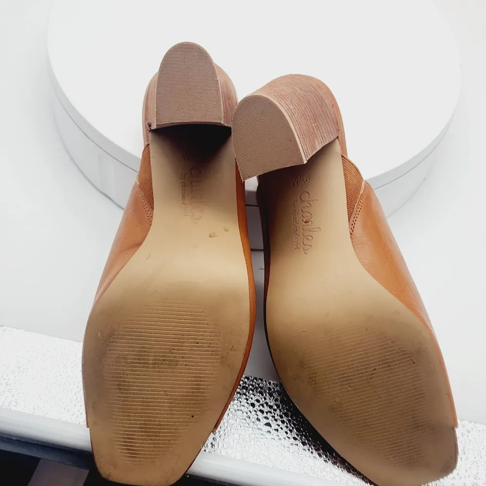 Charles By Charles David Brown Open Toe Slide On Gore Cushioned Mules Sz 9.5M - Image 15