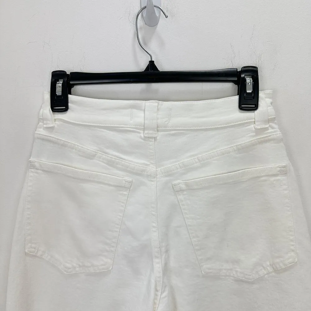 Madewell The Petite Perfect Vintage Wide Leg Crop Jean Tile White US 26 P NWT - Image 12