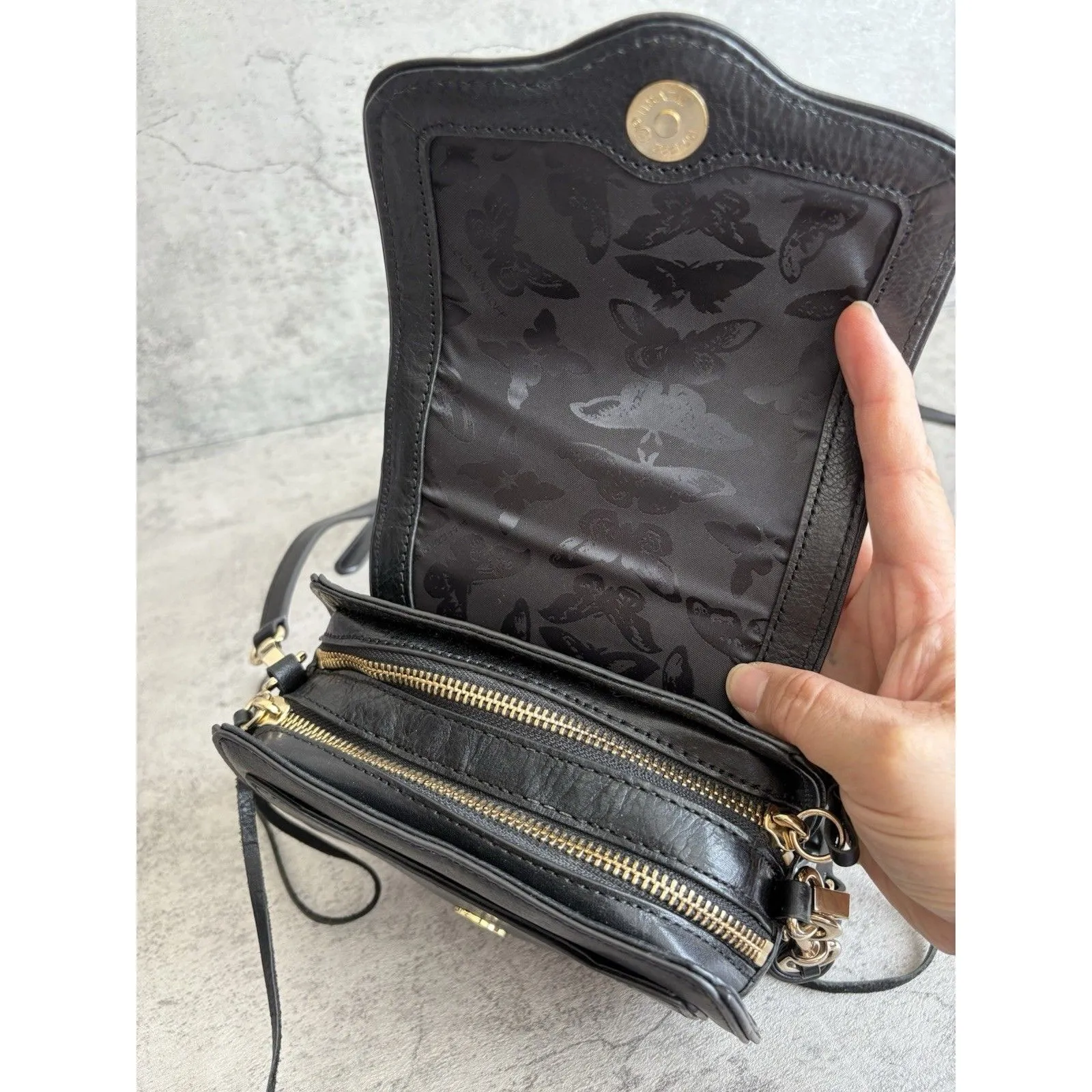 $299 REBECCA MINKOFF Mini Suki CROSSBODY BAG Leather y2k 90s Tassel - Image 6