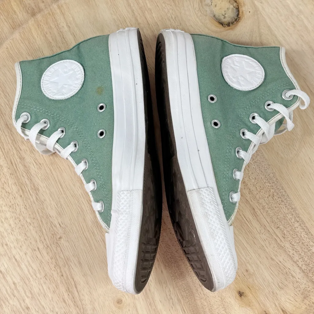 Converse Chuck Taylor Customized High Top
Sneakers Sage Green 5 Men 7 Women - Image 5
