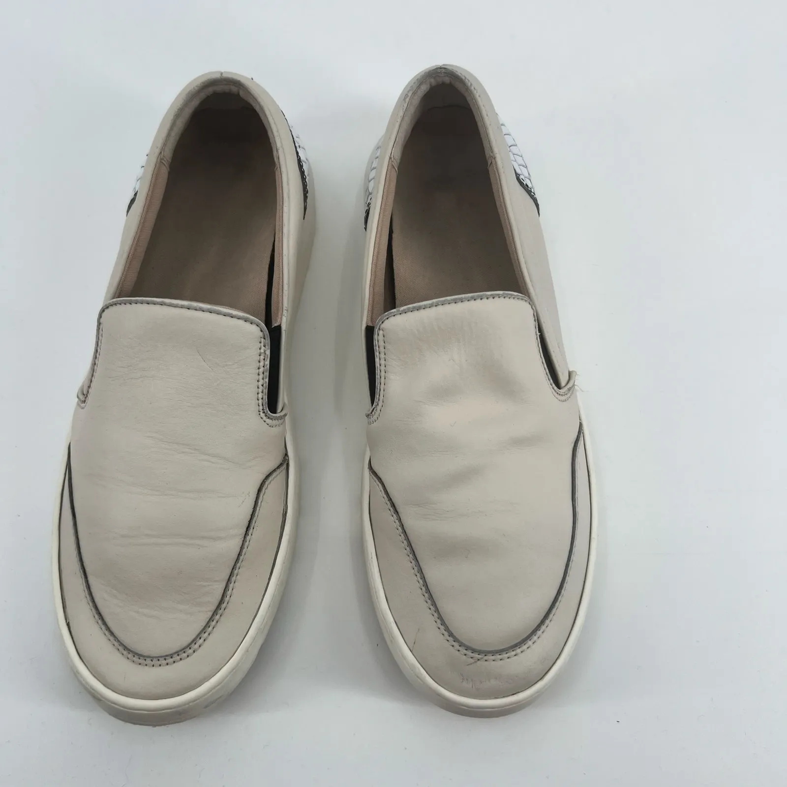 Vionic  Dinora Platform Slip-on Sneaker light weight cream white croc size 8.5 - Image 9