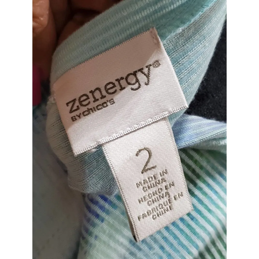 Zenergy Women's Multicolor Polyester Scoop Neck Short Sleeve Pullover Shirt 2 L - Image 8