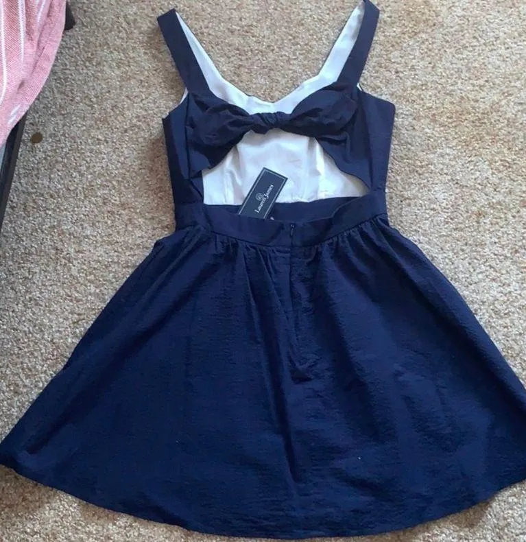 Open Back Seersucker Dress - Image 2