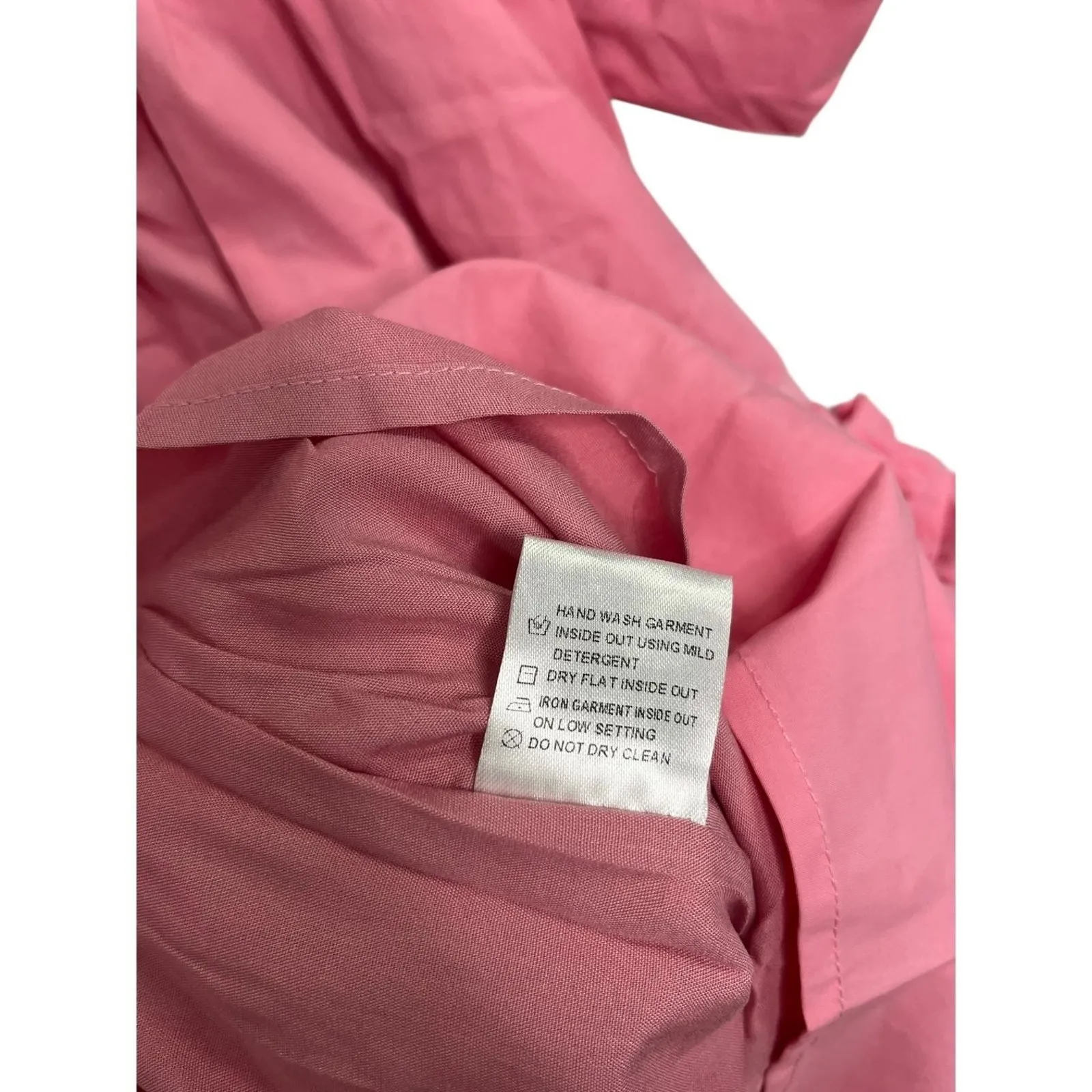 New Strut & Bolt Dress Womens Small Pink Puff Sleeve Ruffle Swing Babydoll Mini - Image 12