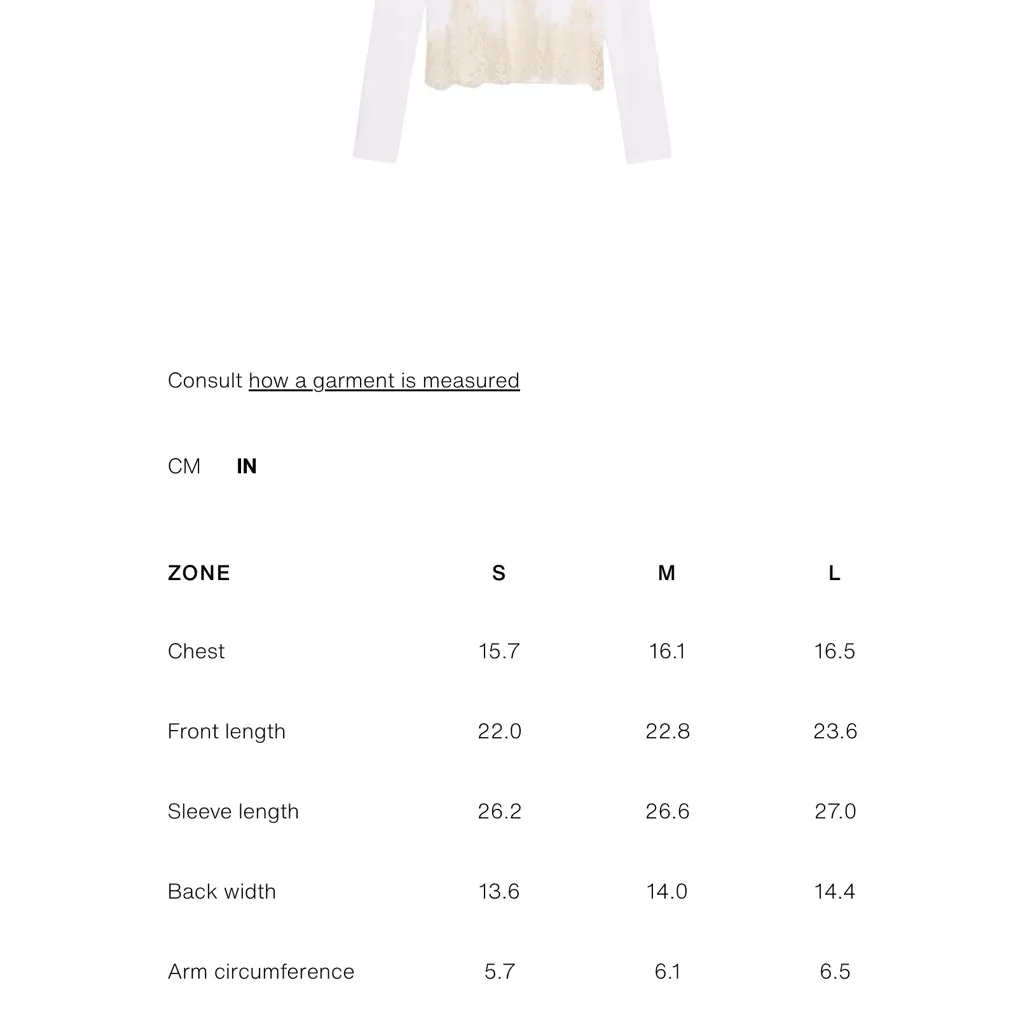 Zara NWT white & cream lace trim long sleeve mock neck stretchy mock neck top - Image 11