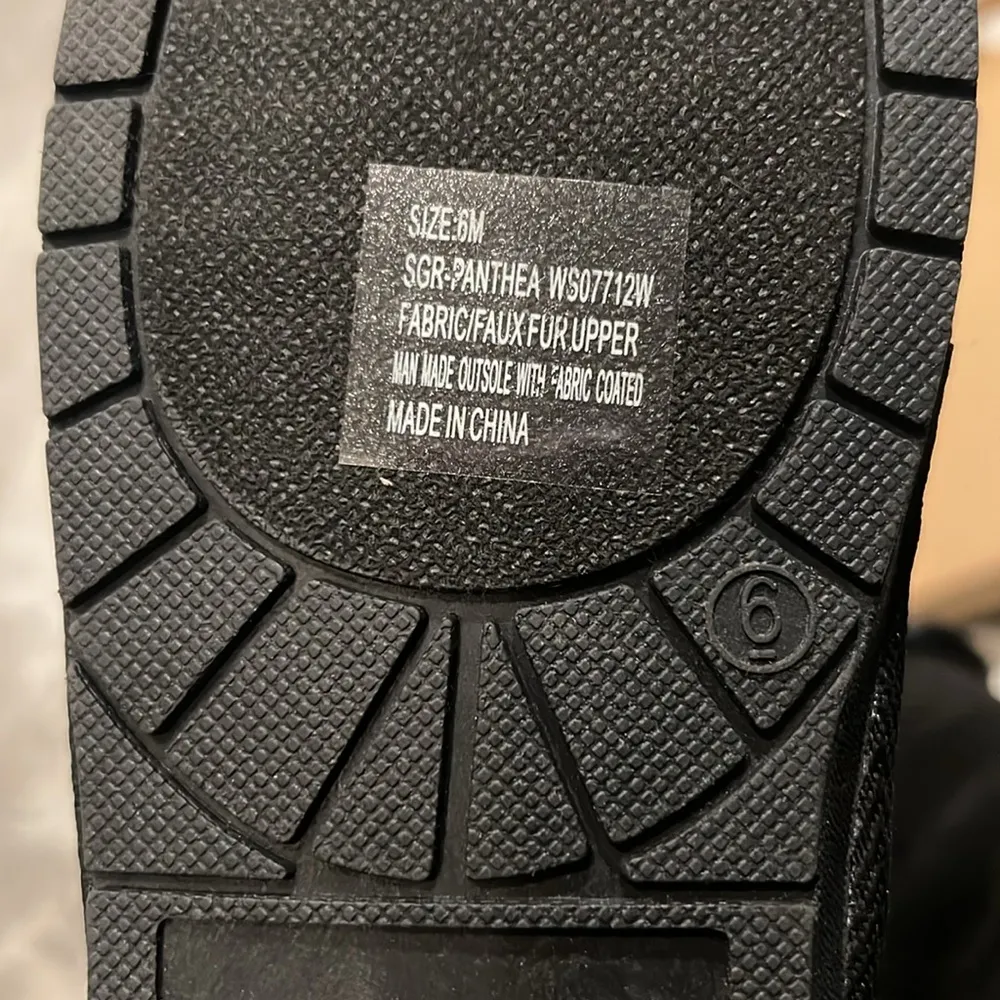 Sugar Panthea Microsuede Faux Fur Shearling Boots in Black Size 6 New in Box - Image 7