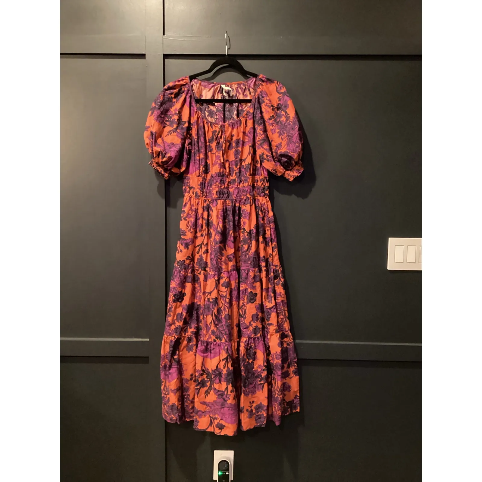 By Anthropologie The Somerset maxi dress puff sleeve edition purple size M - Image 5