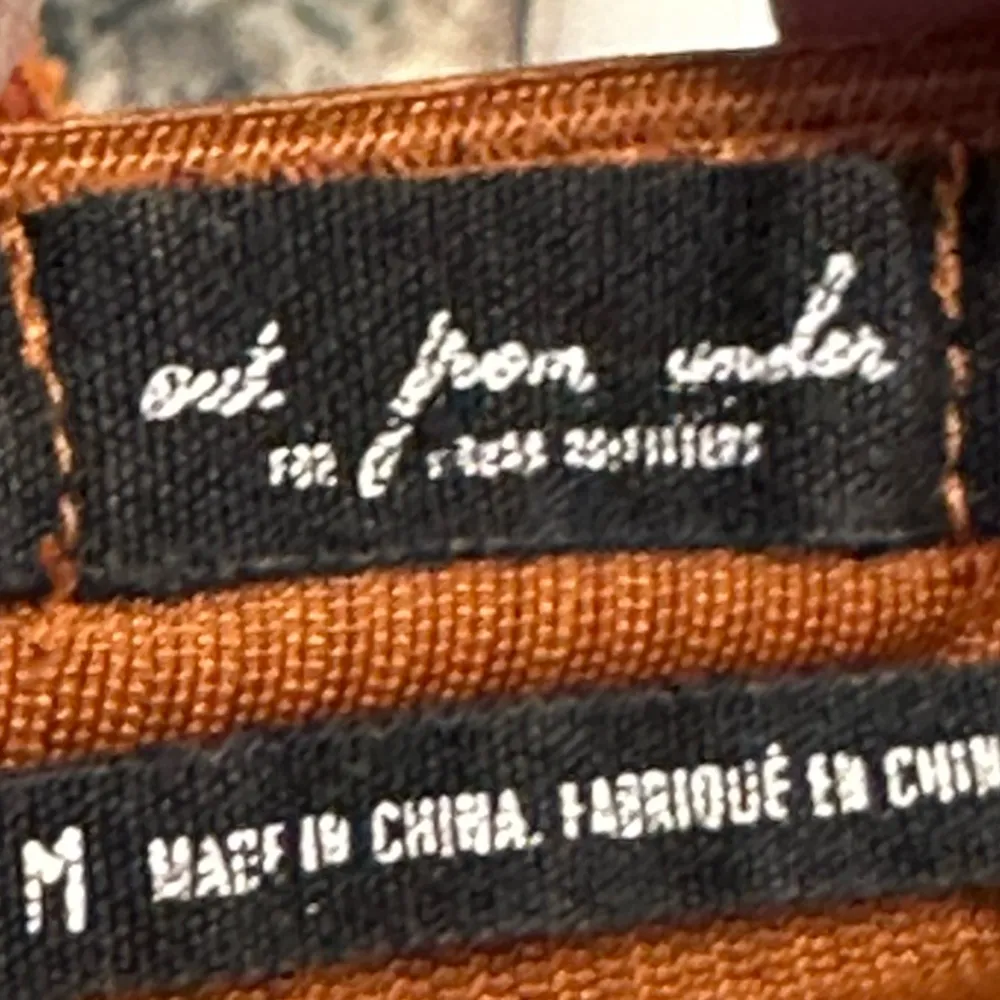 Urban Outfitters Out From Under Shayla Velvet Plunging Ribbed Orange Bodysuit - Image 7