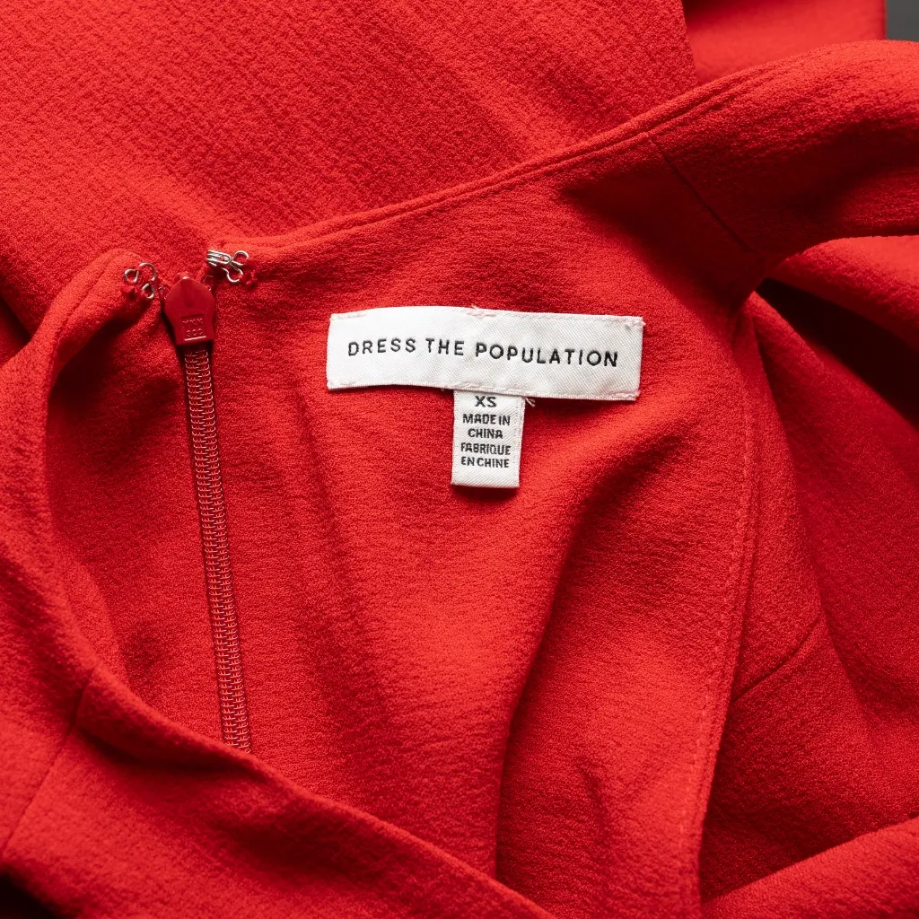 Dress The Population | New! Catalina Dress In Rouge - Image 3