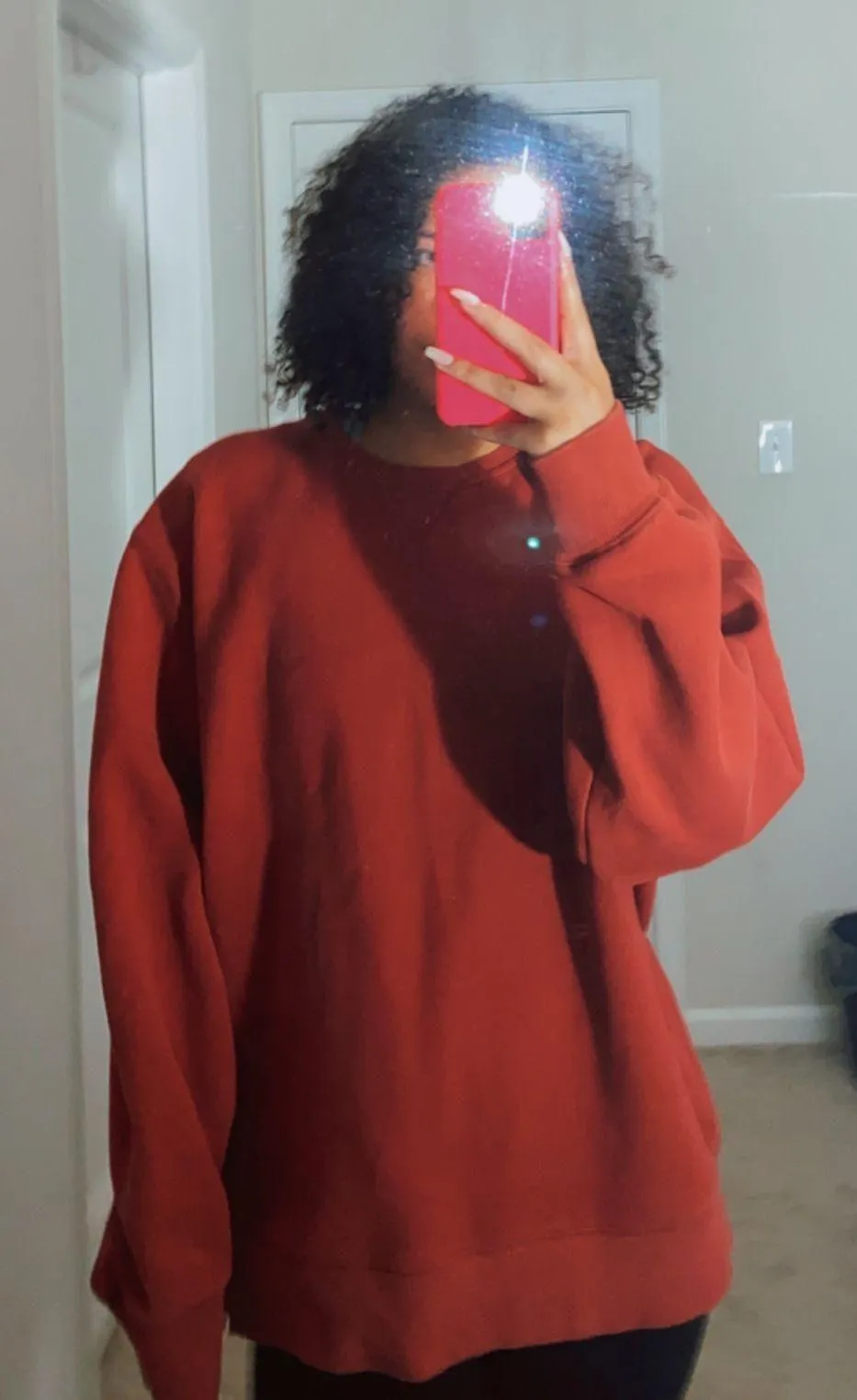 IZOD Burnt Red Basic Crewneck  - Image 2