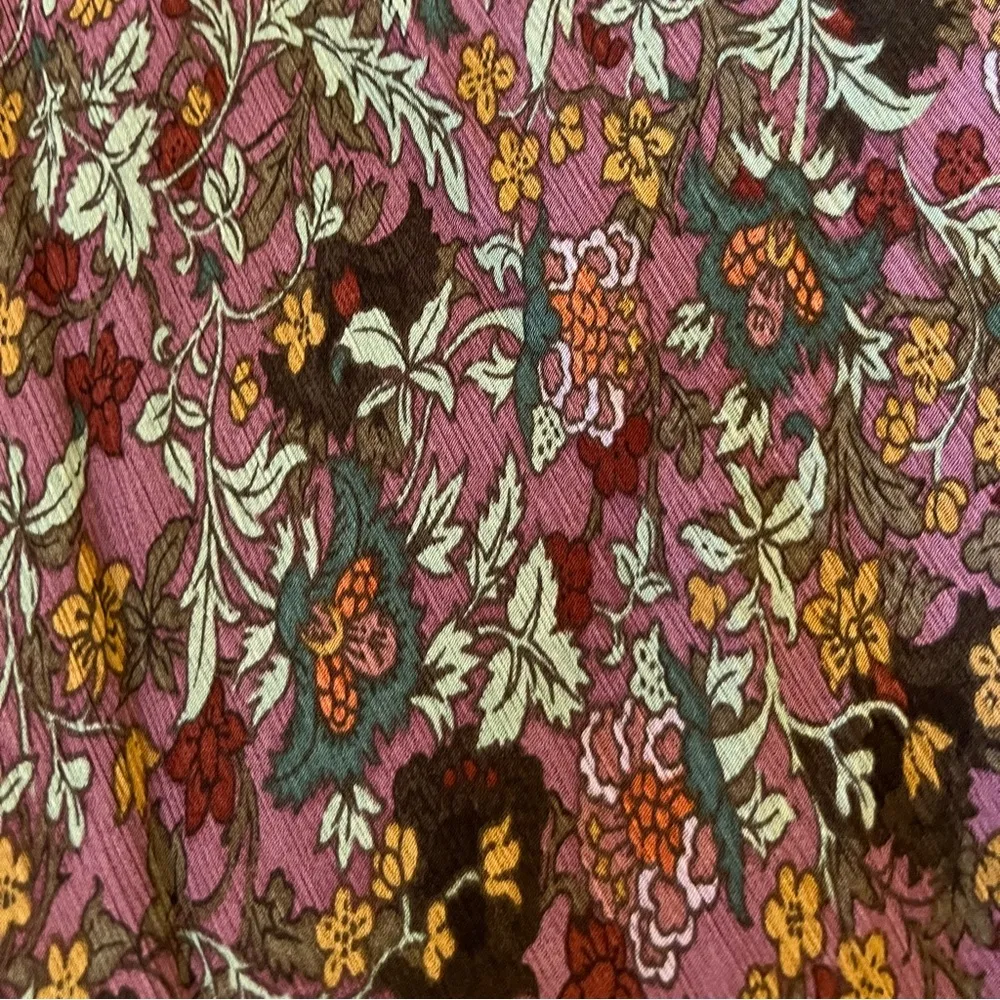 J. Jill Floral Maxi Skirt Dusty Rose Multicolor Rayon Modest Church Size XL - Image 12