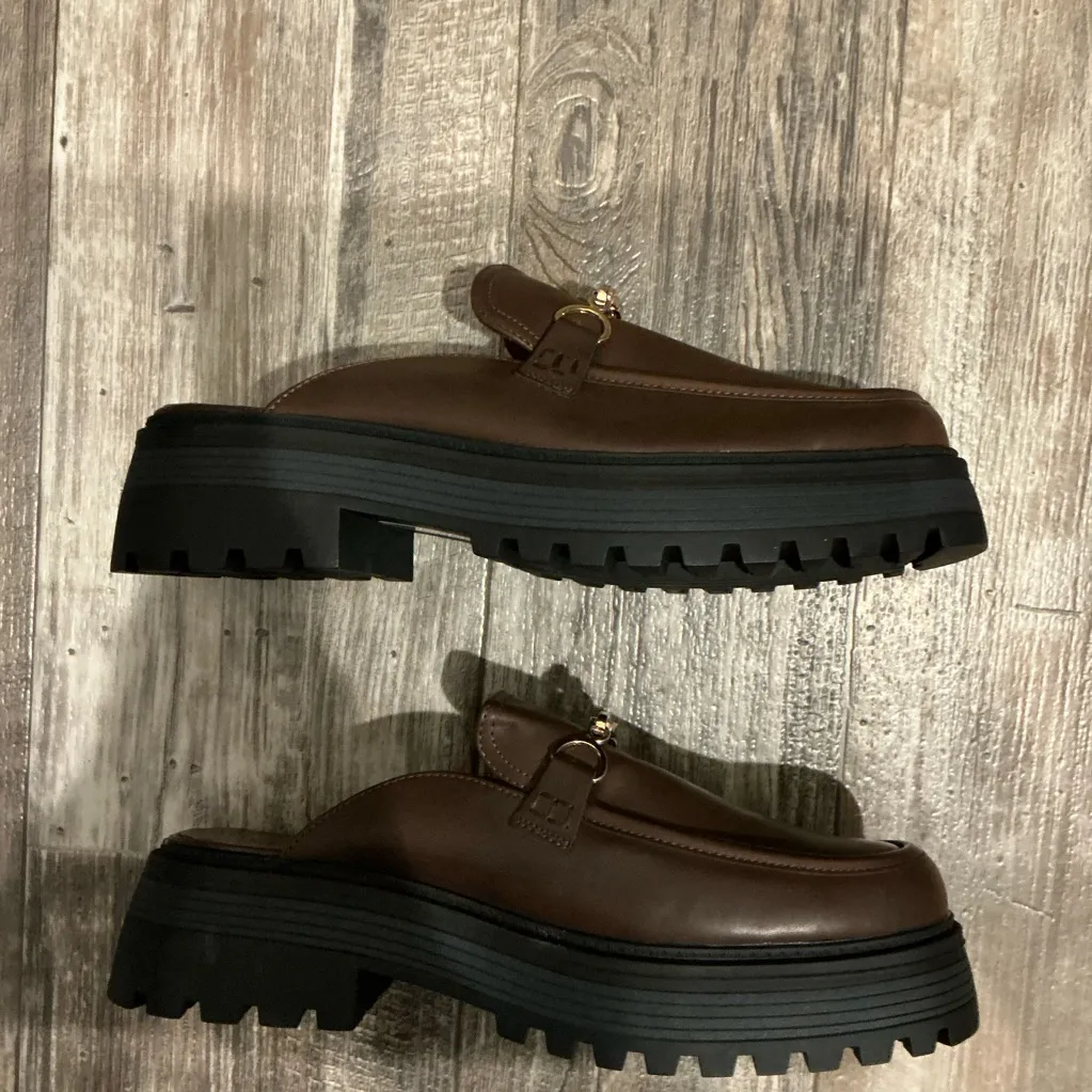 ASOS Women’s Brown Leather Loafers Size 11 - Image 10