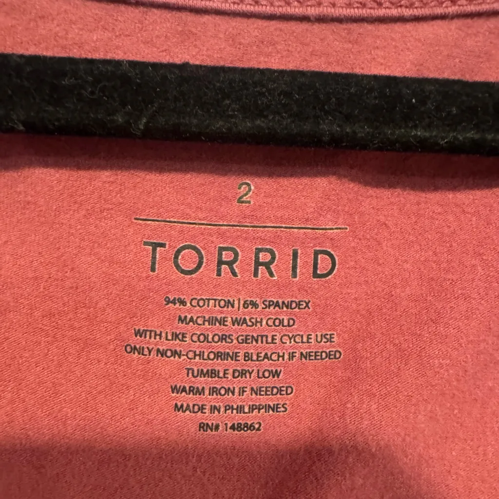 Red Torrid corset‎ style longsleeve shirt - Image 2