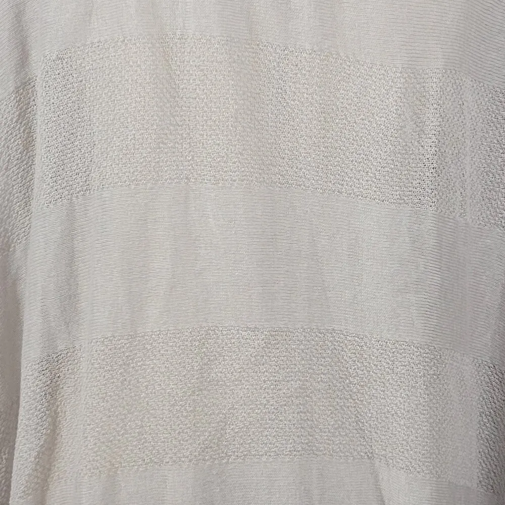 Artisan NY Womens Organic Linen Poncho One Size Gray Lightweight Shrug Cardigan - Image 5