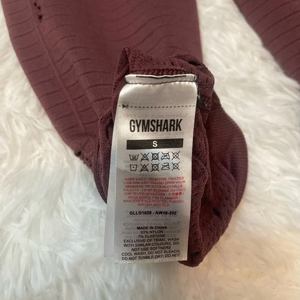 Gymshark Energy+ Seamless Leggings in Berry Red pants woman’s size small - Image 6