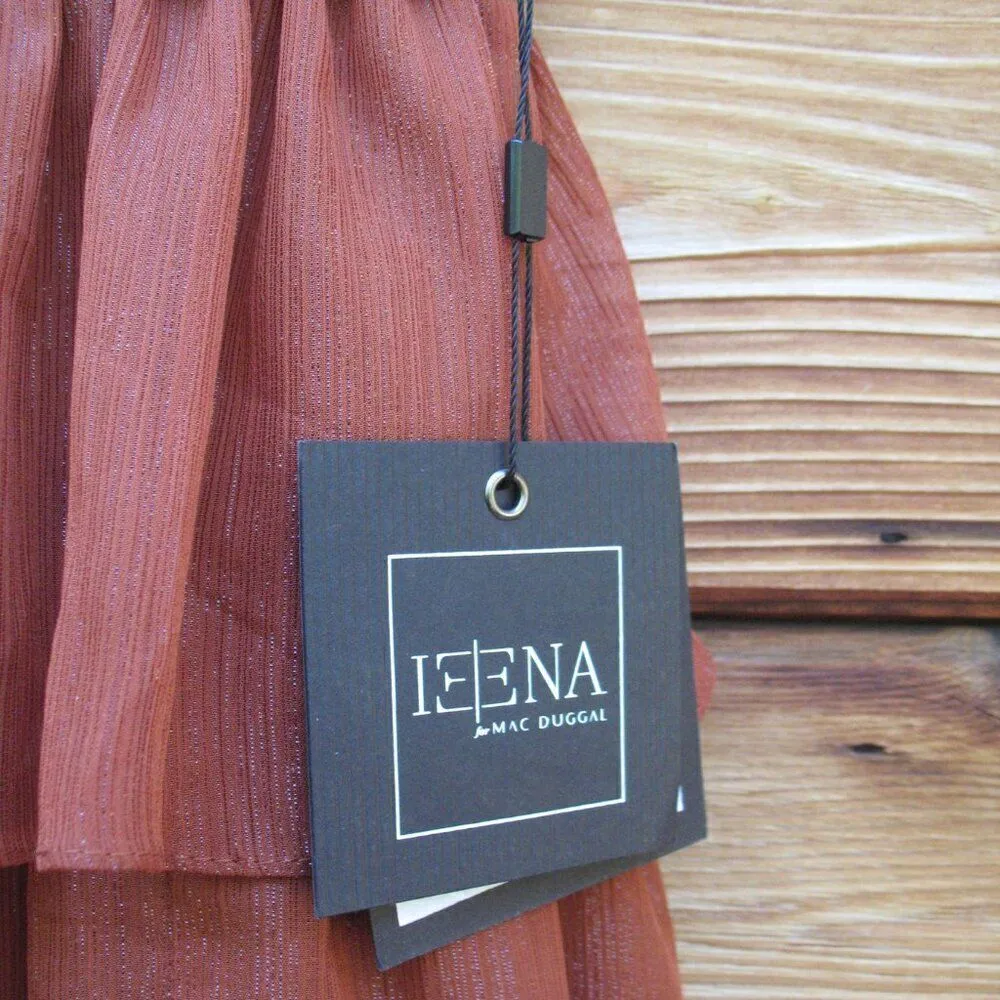 Mac Duggal 49287 Womens Sparkle Ruffle Layered Maxi Gown Dress - Image 13